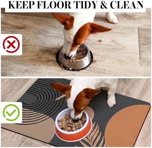 Dog Food Mats for Floors, Absorbent Dog Bowl Mat for Food and Water Dispenser, Quick Dry Cat Food Mat Pet Supplies