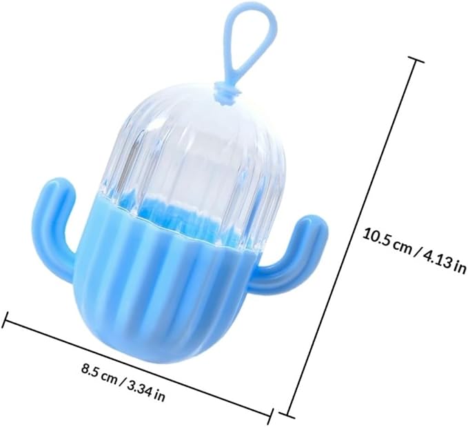 Makeup Sponge Storage Boxes Organizer Case Cactus Shape 5pcs Portable Cosmetic Powder Puff Holders with Pp and Pet Material for Women Desktop Decoration