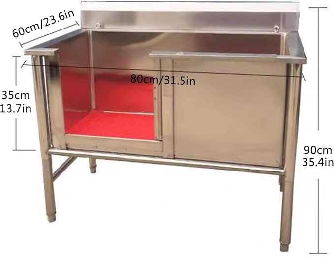 Pet Grooming Salon,Dog Grooming Tub,Dog Bathtub,Washing Sink for Home,Stainless Steel Dog Cat Washing Station for Large Dogs,Pet Dog Bathing Station,Dog Washing Station,Dog Tub,80cm/31in