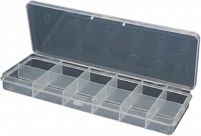 Clear PET Plastic Drawer Organizer for Socks & Accessories, Transparent Storage Box with Compartments, 14.6 x 3.0 x 3.6 Inches