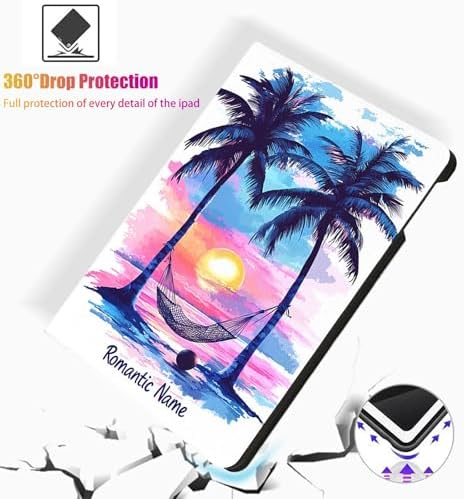 for Microsoft Surface Pro 11/10/9-13" 2024/2022 Tablet Case,Auto Wake/Sleep,Adjustable Stand Protective Cover - Romantic Sunset Coconut Tree