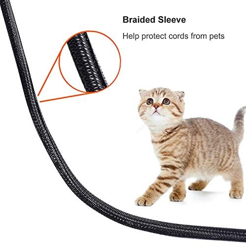 ZhiYo 6.6ft - 1/2 inch Cable Sleeve & Cable Management Box Black Bundle