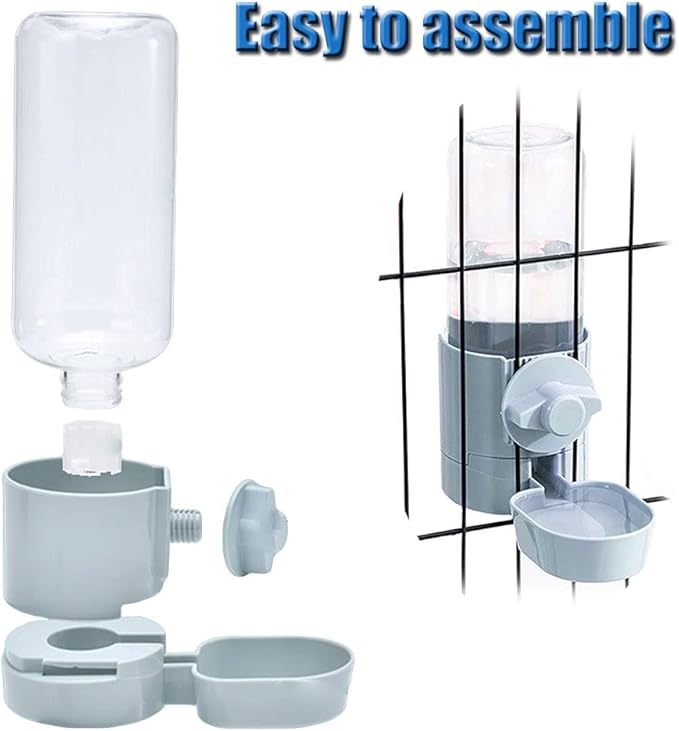 17oz Bunny Water Bottle No Drip for Cage, Hanging Automatic Water Dispenser for Small Animal Guinea Pig Hamster Chinchilla Ferret Rabbit