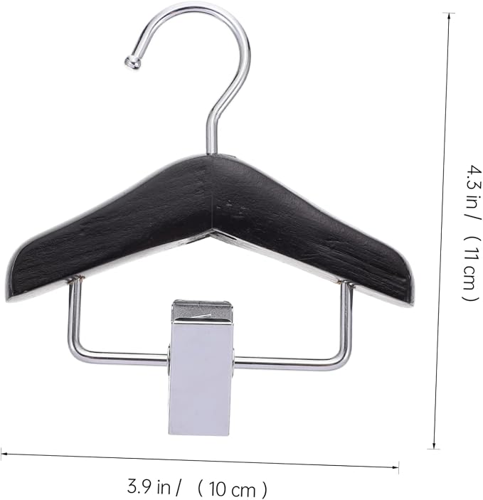 1pc Pet Pants Clip Rack for Dogs Lightweight Plastic Pet Apparel Hanger for Clothes and Pants for Organizing Puppy Clothing Closets Black