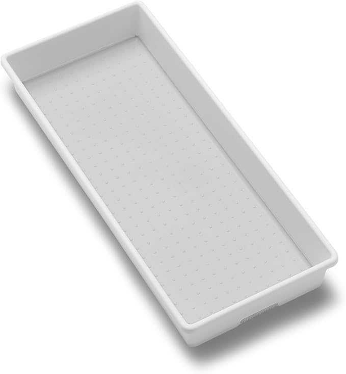 madesmart Antimicrobial Classic 15 x 6 Bin, Drawer Organizer, Multi-Purpose Home Organization, EPA Certified, White (Pack of 6)