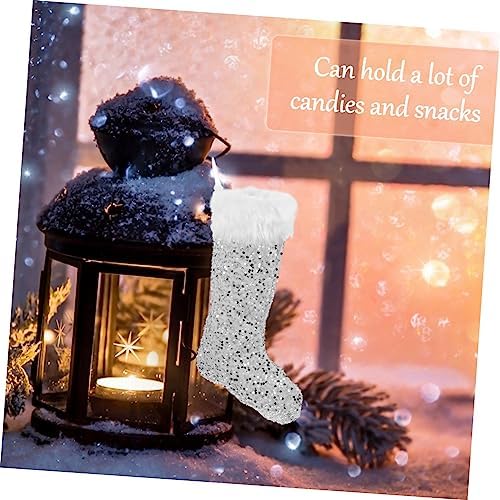 1Pc Xmas Sock Pendant Candy Storage Bag Christmas Packing Sock for Holiday Decorations Craftsmanship for Candy and Design