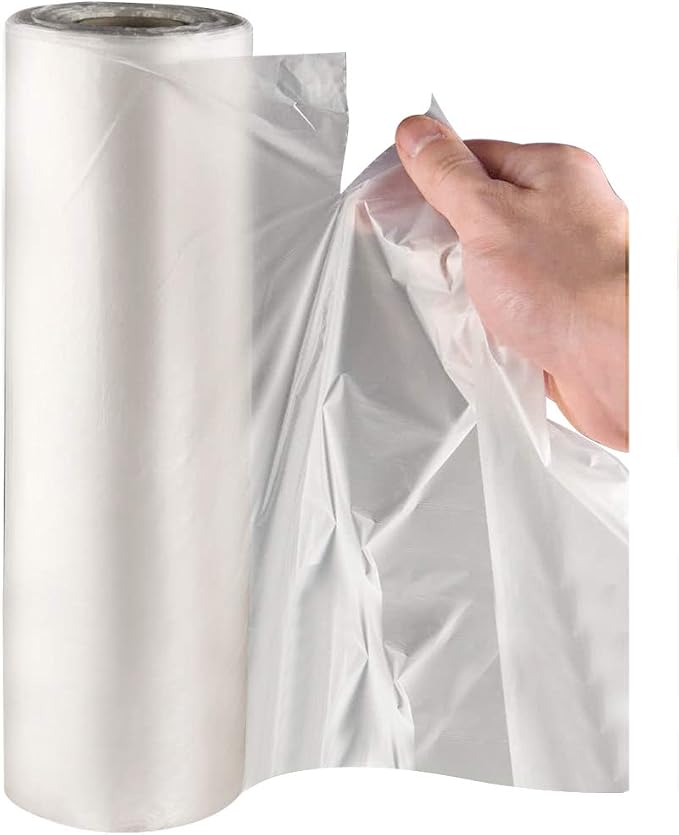 Immuson Food Storage Bags, 12 x 20 Plastic Produce Bag on a Roll Fruits, Vegetable, Bread, Food Storage Clear Bags (20 Rolls-7000 Bags)