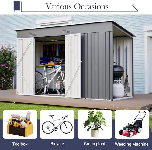 Outdoor Metal Storage Sheds Garden Cabinets 10x4 Lockable