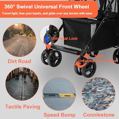 Folding Shopping Cart with Rolling Swivel Wheels Utility Trolley Cart, with Stylish Removable Tote Basket for Travel Shop Move Luggage Office (Green + Black Frame)