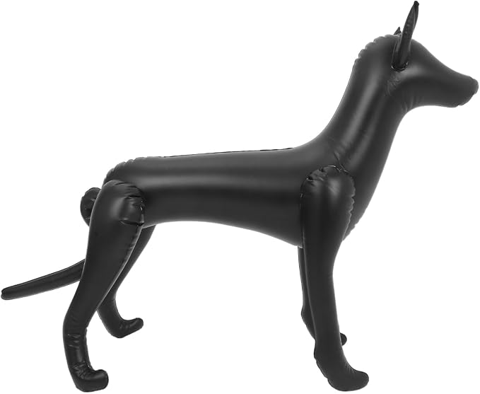 VANZACK Inflatable Dog Mannequin Display Stand Lightweight Portable Pet Clothing Rack for Grooming Shops Retail Counters and Photo Props 44.09X31.10X6.29In
