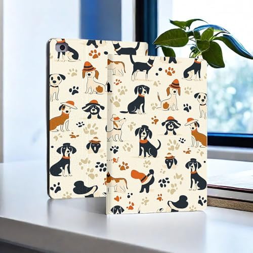 for Microsoft Surface Pro 8-13" 2021 Tablet Case,Auto Wake/Sleep,Adjustable Stand Protective Cover - Cartoon Dog Pattern