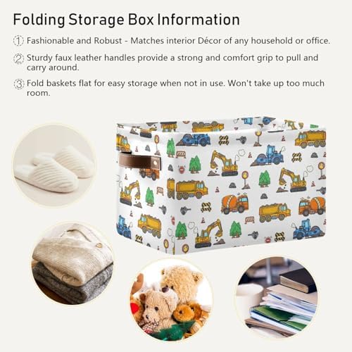 Didi & Hosa Storage Basket Cube Collapsible Toys Shelf Baskets Bin with Handle Laundry Organizer Storage Box for Home School & Office (Basket-10)