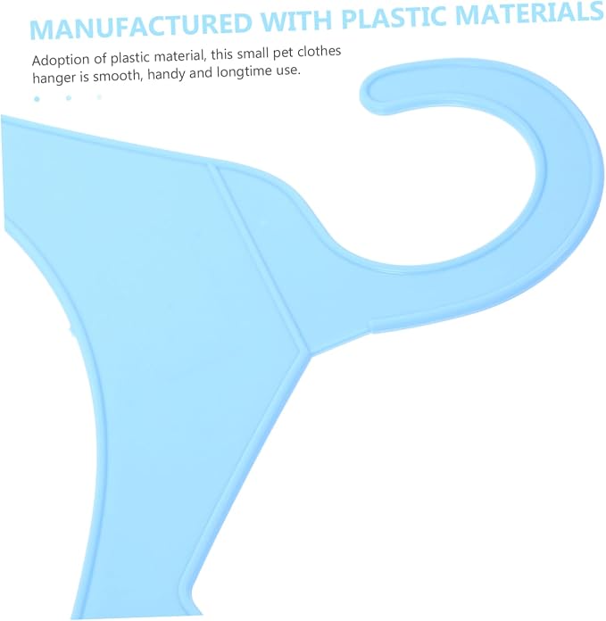COLLBATH 10pcs Heavy Duty Pet Garment Hangers Plastic Cat Clothes Rack for Organizing Pet Apparel Non-Skid Design for Closet and Indoor Use