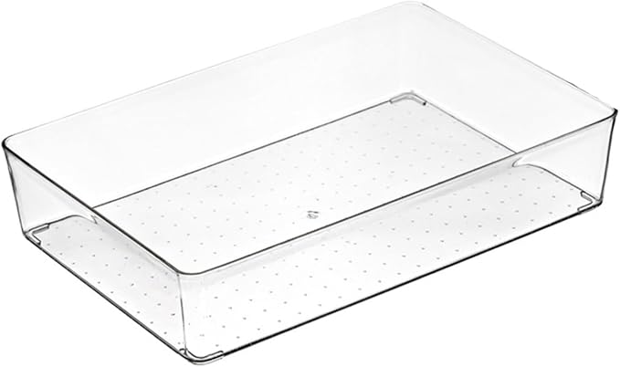Drawer Organiser Set Clear Makeup Trays Desk Drawers Dividers Dresser Storage Bins Separation Box for Bathroom Transparent Pet Drawer Storage