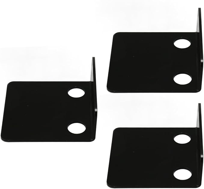 SUNGOOYUE 3 PCS Small Security Cameras Wall Shelf, Acrylic Floating Shelf for IP Cameras Webcams Baby Monitors, with 6 Cable Clips 10 Tapes, No Drill Adhesive for Bedroom Living Room Office (Black)