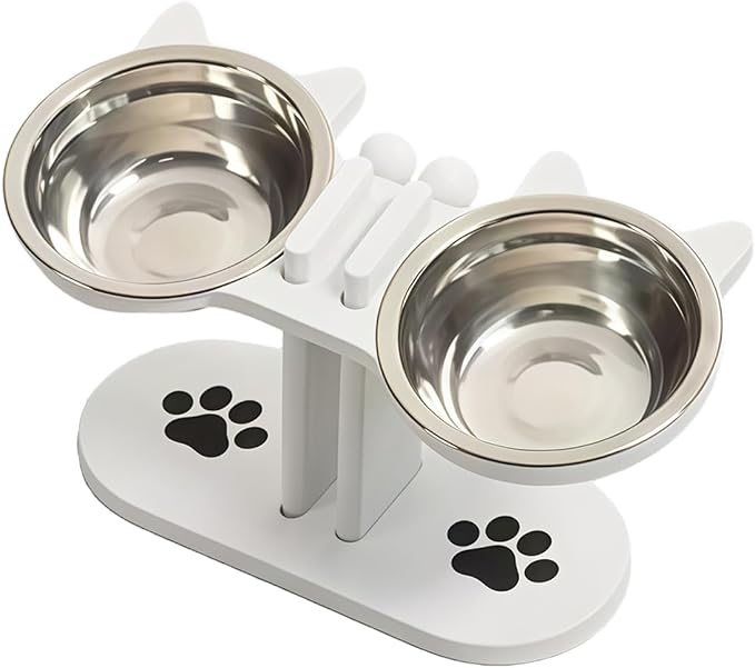 Pet Food Bowl Water Dispenser Adjustable Stand Elevated Feeder Bowl for Dry Food Treats Watering Feeding Device Dog Water