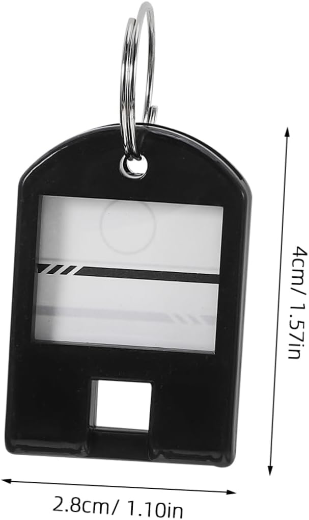 TEHAUX 50pcs Key Tags Split Rings for Easy Identification and Organization Portable Luggage Labels for Home Office and Travel Use