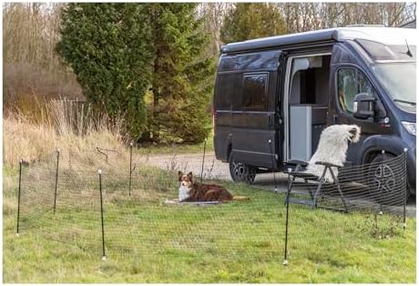 Trixie Portable Pet Fence, Mesh Dog Playpen, Ideal Outdoor Camping Fence, Lightweight Easy to Transport