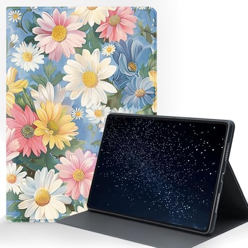 for Samsung Galaxy Tab S6 10.5 Inch 2019 (SM-T860/T865/T867) Tablet Protective Cover with Adjustable Stand and Magnetic Auto Wake/Sleep,Floral Pattern