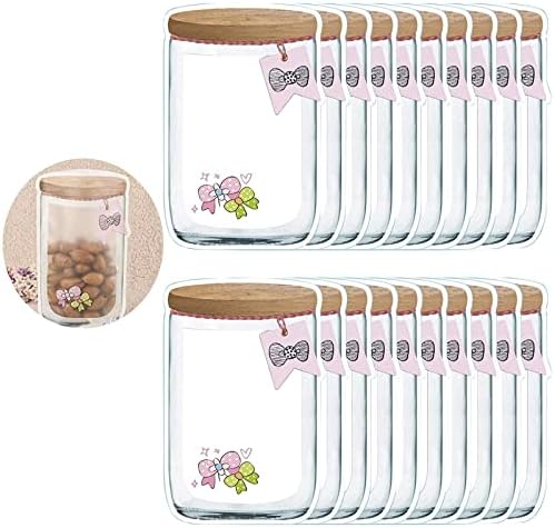 20 Pieces Reusable Mason Jar Zipper Bags, Refrigerator Organizer Stand-up Airtight Seal Saver Bags for Seeds Candy Biscuits Spices (20Large)