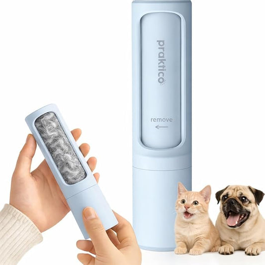 Portable Pet Hair & Lint Remover Roller – Compact Pet Hair & Lint Remover for Clothes, Furniture & Car | Eco-Friendly, Washable & Durable (Blue)