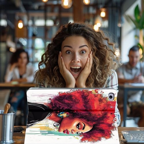 for Microsoft Surface Pro 8-13" 2021 Tablet Case,Auto Wake/Sleep,Adjustable Stand Protective Cover - African American Girl