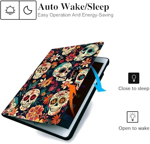 for Samsung Galaxy Tab A 10.1 2016 Model T580/T585/T587 Tablet Case,Auto Wake/Sleep,Adjustable Stand Protective Cover - Watercolor Mushroom Frog