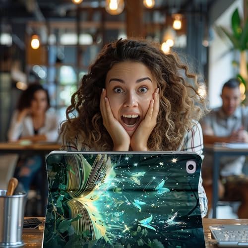 for Microsoft Surface Go 4/3/2/1-10.5" 2021 Tablet Case,Auto Wake/Sleep,Adjustable Stand Protective Cover - Forest Butterfly