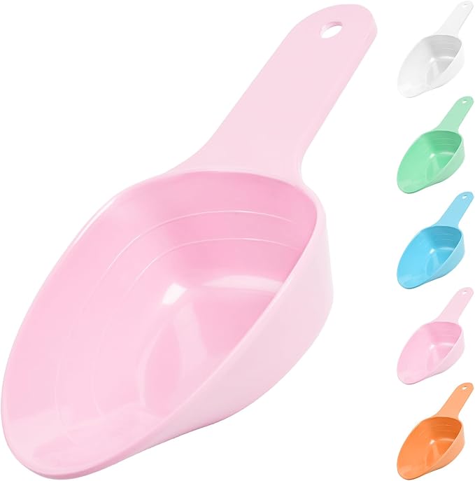Dog Food Scoop-Melamine Pet Food Measuring Cup - 1 Cup 1/2 Cup 1/4 Cup Dog Cat Bird and Rabbit Food Feeding Scoop Dishwasher Safe - Pink