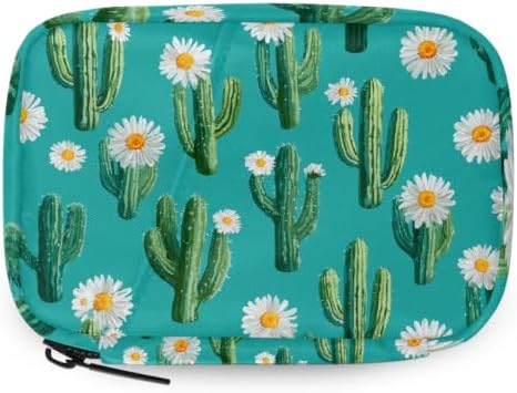 Travel Pill Organizer Cactus Daisy Flower Small Pill Case