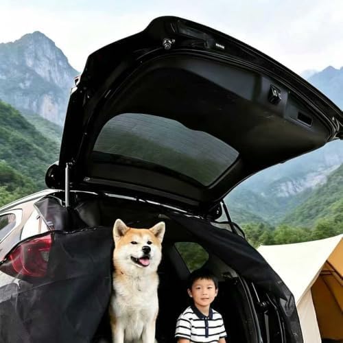 Car Tailgate Mesh Screen for Chevrolet Bolt EUV 2022-2026 | Thickened magnetic tailgate mesh provides privacy and airflow for car camping. Blocks glaring sun.