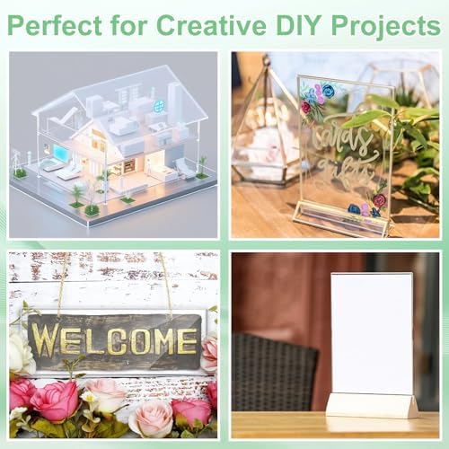 DERTE 4 Pack 13 Inch Acrylic Clear Medicine Cabinet Shelves 1/4 Inch Thick | Medicine Replacement Shelf for Wall Mounted and Hanging Cabinets Kitchen Living Room Bathroom