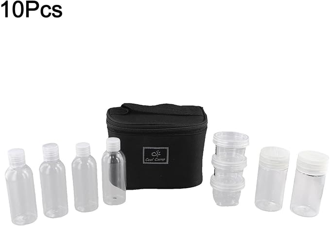 Camping Spice Set, Outdoor Condiment Kit with PET Bottles and Oxford Bag, Portable Seasoning Organizer for Hiking Backpacking Travel BBQ