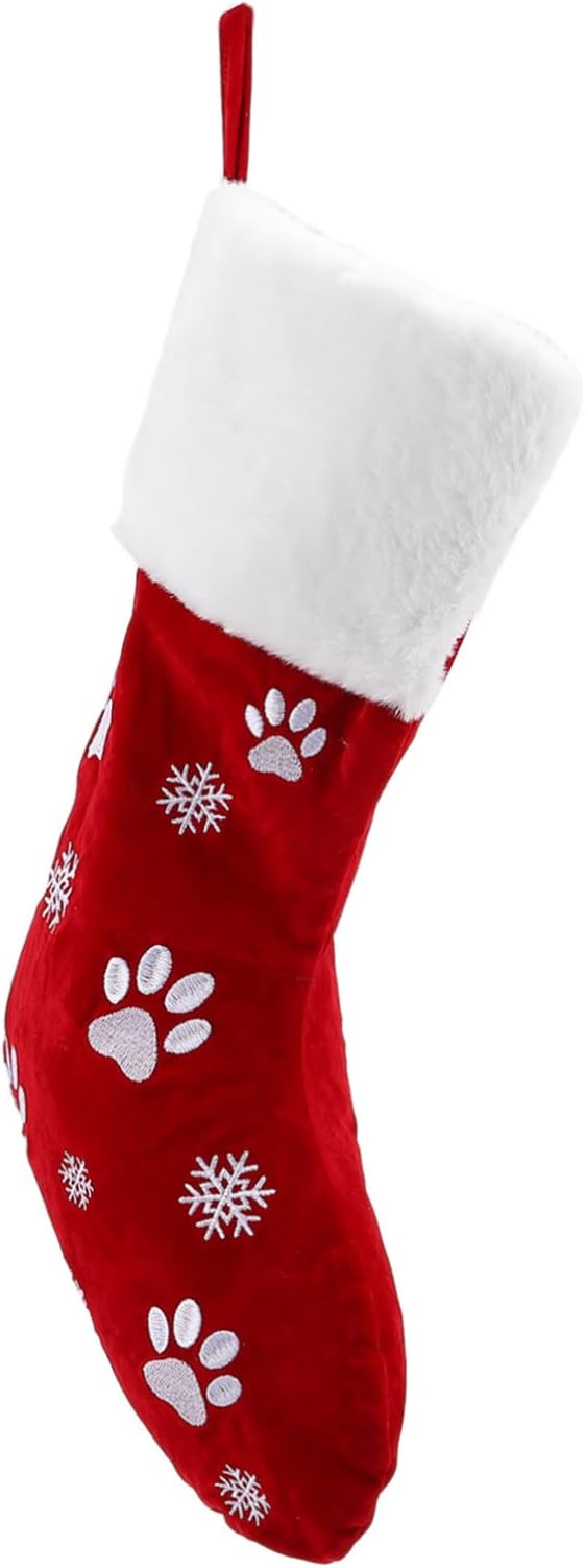 SOLUSTRE 1pc Cartoon Pet Christmas Stocking and Embroidery Festive Holiday Hanging Decoration for Candy Storage for Xmas Tree and Boys and Girls