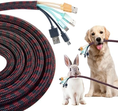 Cable Management Sleeve Split Braided Wire Loom 1 Inch-50FT