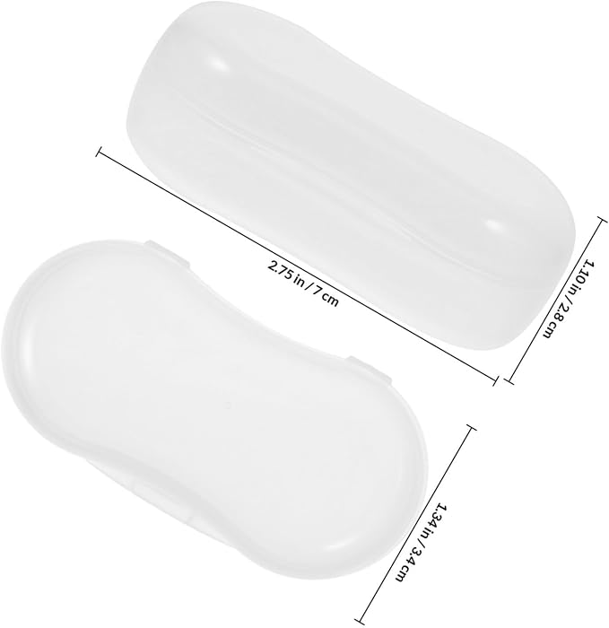 Ciieeo 20pcs Pet Finger Toothbrush Storage Box Pp Carry Case | Easy to Clean, Protects Brush Tips, Portable for Pet Owners, Compact Organizer with View