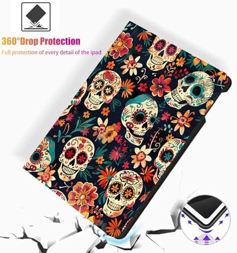 for Samsung Galaxy Tab A 10.1 2016 Model T580/T585/T587 Tablet Case,Auto Wake/Sleep,Adjustable Stand Protective Cover - Watercolor Mushroom Frog