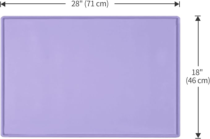 Silicone Dog Food Mat Waterproof Pet Feeding Tray for Medium and Large Dogs