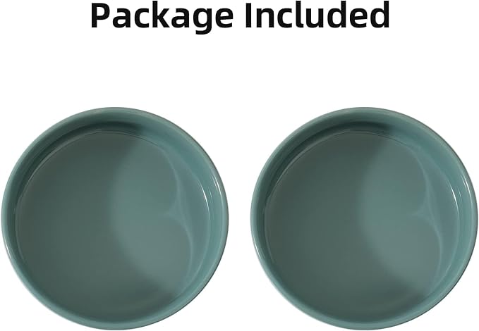 Havniva Cat Bowls Set of Two, 6.1” Ceramic Cat Food Bowls, Cat Water Bowl | Cat Food and Water Bowl Set, Non-Slip Base, Food-Grade Ceramic, Wide Opening, Dishwasher Safe, Pet Bowls Whisker Friendly
