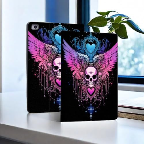 for Microsoft Surface Pro 8-13" 2021 Tablet Case,Auto Wake/Sleep,Adjustable Stand Protective Cover - Skull Wings