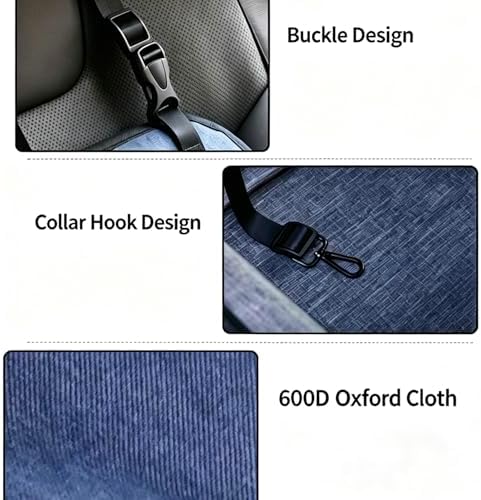 LuckyFlu Premium Blue Pet Car Seat for VW Caddy Panel Van 2015-2020, Foldable Waterproof Dog & Cat Booster, Breathable Mesh & Stable Travel Design, Easy to Clean & Store