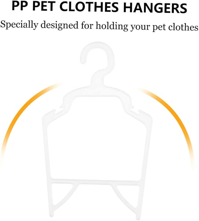 Happyyami 15pcs Pet Clothes Hangers for Dog Costumes Plastic Hangers Non- Design for Organizing Pet Apparel Lightweight and Windproof for Outdoor Use