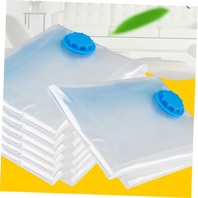 Vacuum Storage Bag for Duvets and Clothes, 80x120cm White | PET and PE Materials, Foldable Organizer for Room Storage, Vacuum Compression, Space Saving for Home Use