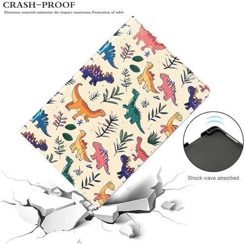 for Samsung Galaxy Tab A 10.1 Tablet Case 2019 Model T510 T515 T517,Premium Leather Folio Stand Auto Wake/Sleep,Multiple Viewing Stand,Cartoon Funny Dinosaur
