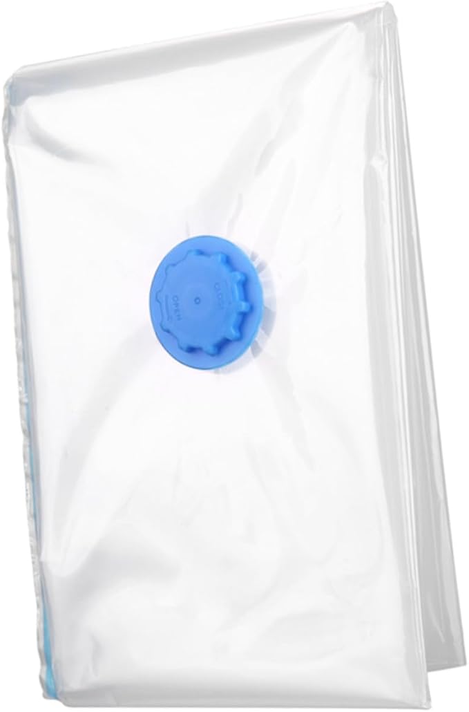 Vacuum Storage Bag 50x70cm White PET and PE Foldable Organizer | Pillows and Quilts, Anti Water Design, Space Saving Compression, Reusable Storage Solution