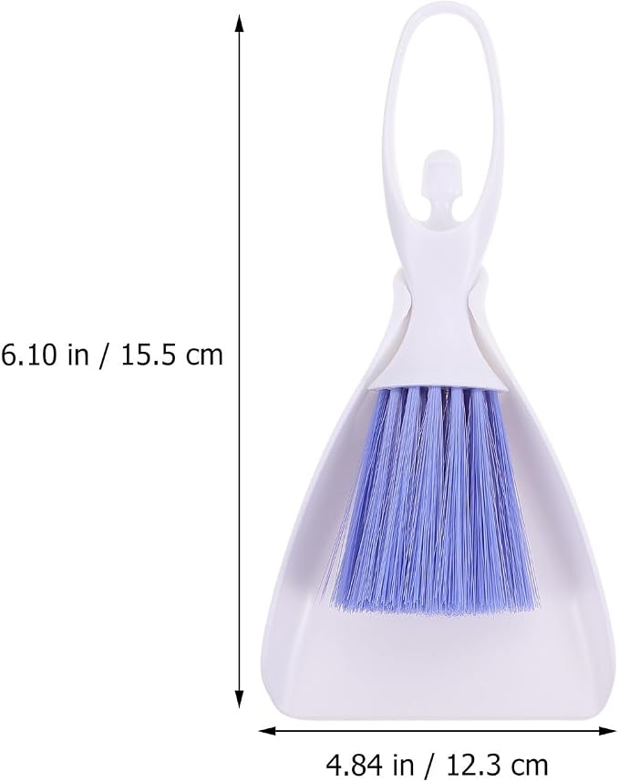 Abaodam 2 Sets Mini Brooms and Dustpans for Pet Cage Cleaning, Plastic PVC Material, Easy Storage, Gentle on Hands, for Hamster and Guinea Pig Cage Dust Removal Random Color