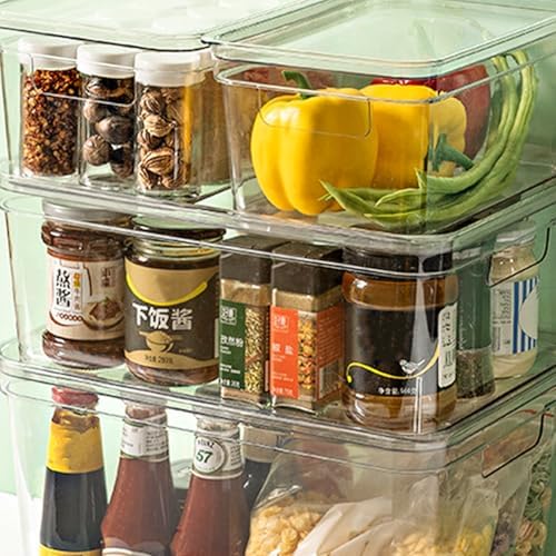 Desktop Storage Box with Lid for Makeup and Beauty Products, Stackable Pet Sundries Organizer with Smooth Inner Surface, for Vanity and Bathroom Use