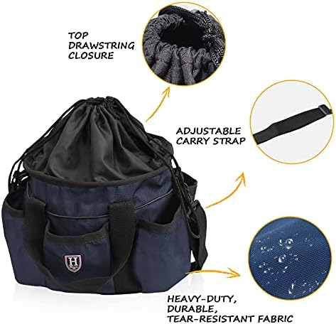 Harrison Howard Premium Horse Grooming Organizer Bag Horse Grooming Tote Bag-Deep Navy