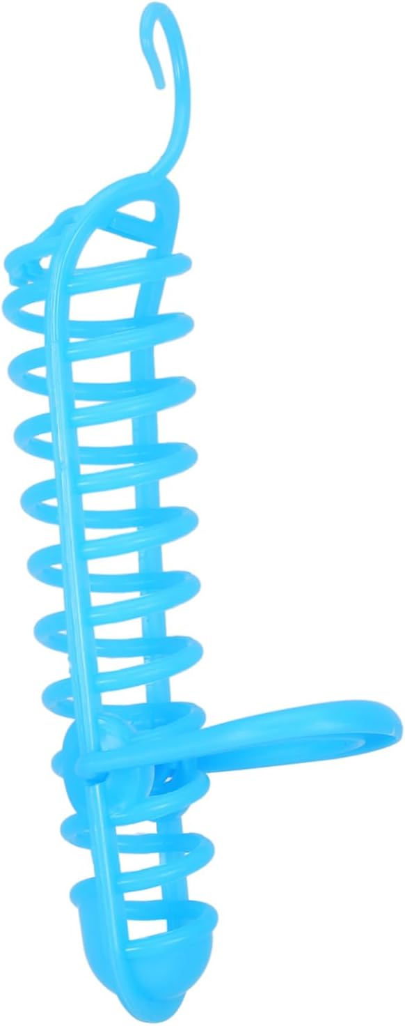 Toyvian Parrot Food Rack Durable Hanging Fruits Feeding Device with Safety Lock Easy to Install Stand Rack for Parrots and Birds Blue