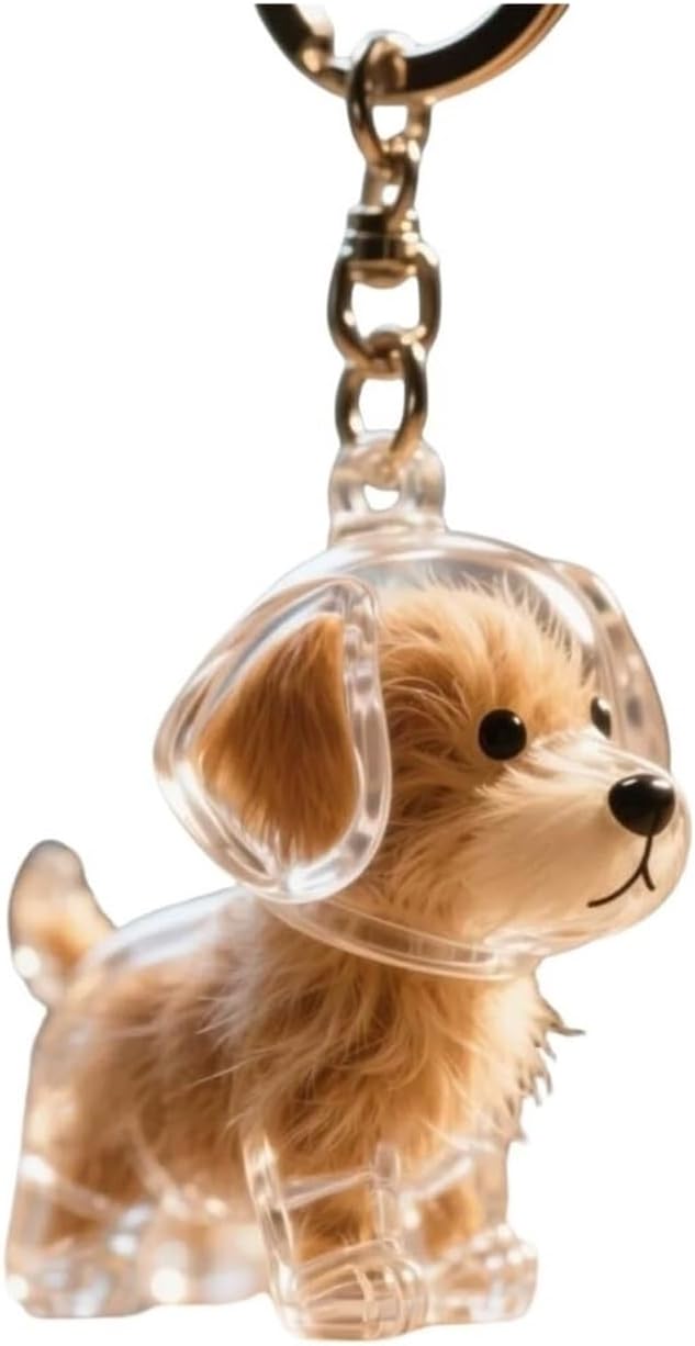 Dog Hair Collector Keychain Charm Memorial Storage Box, Transparent Bottle for Pet Hairs Keychain, Pets Fur Keepsake Keyring for Collecting Hair, Portable Pet Memory Capsule(2)